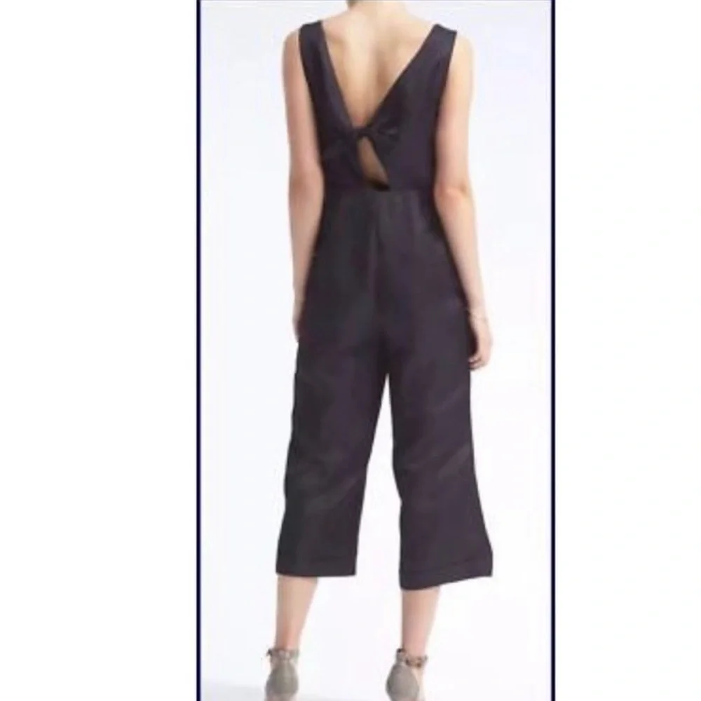 Banana Republic jumpsuit back tie linen blend - Picture 2 of 16